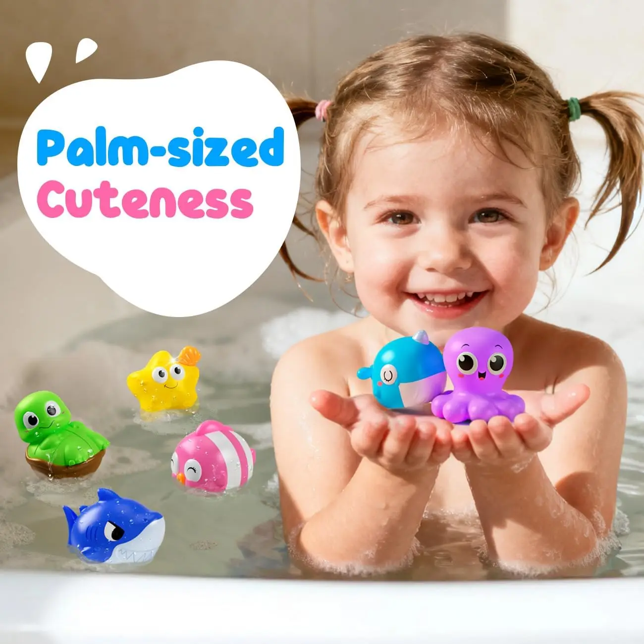 Juguete de baño luminoso con animales marinos para bebés - imagen 3