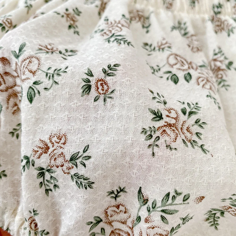 Falda tutú floral doble capa con pantalón corto de algodón - imagen 3