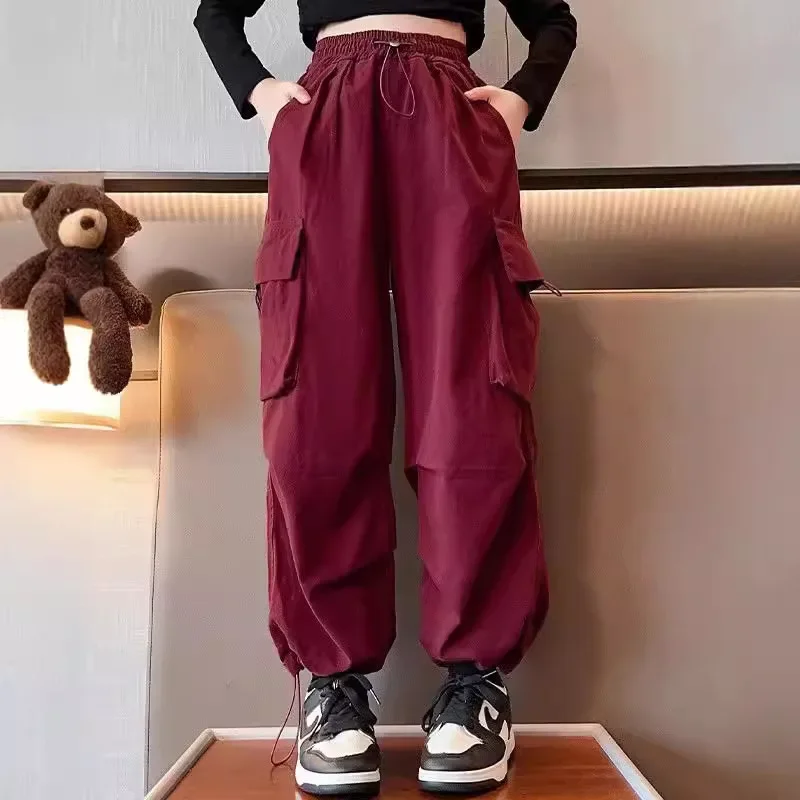 Pantalones acolchados de invierno para niñas, largos y sueltos - imagen 3