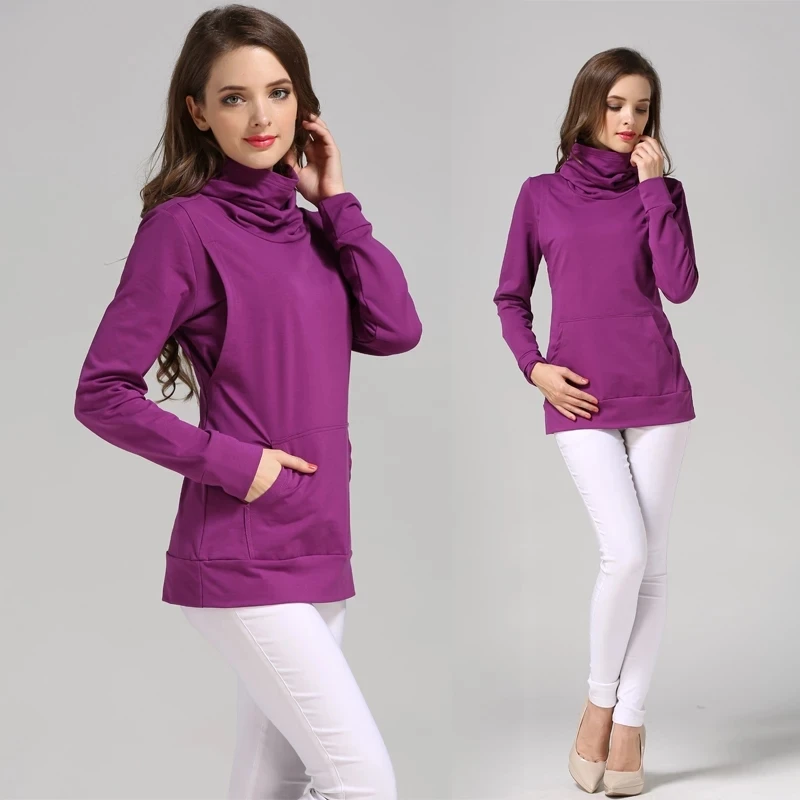 Sudadera de embarazo con capucha y algodón elástico - imagen 5