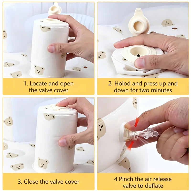 Asiento inflable bebé con bomba integrada para sentarse seguro - imagen 5