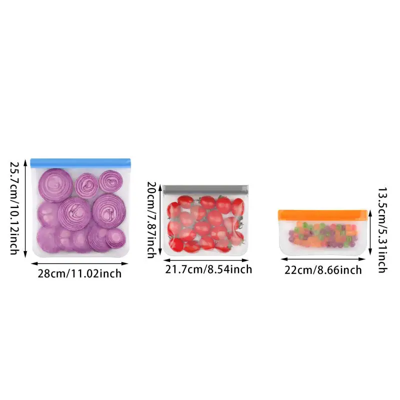Bolsa de silicona reutilizable sin BPA, a prueba de fugas - imagen 3