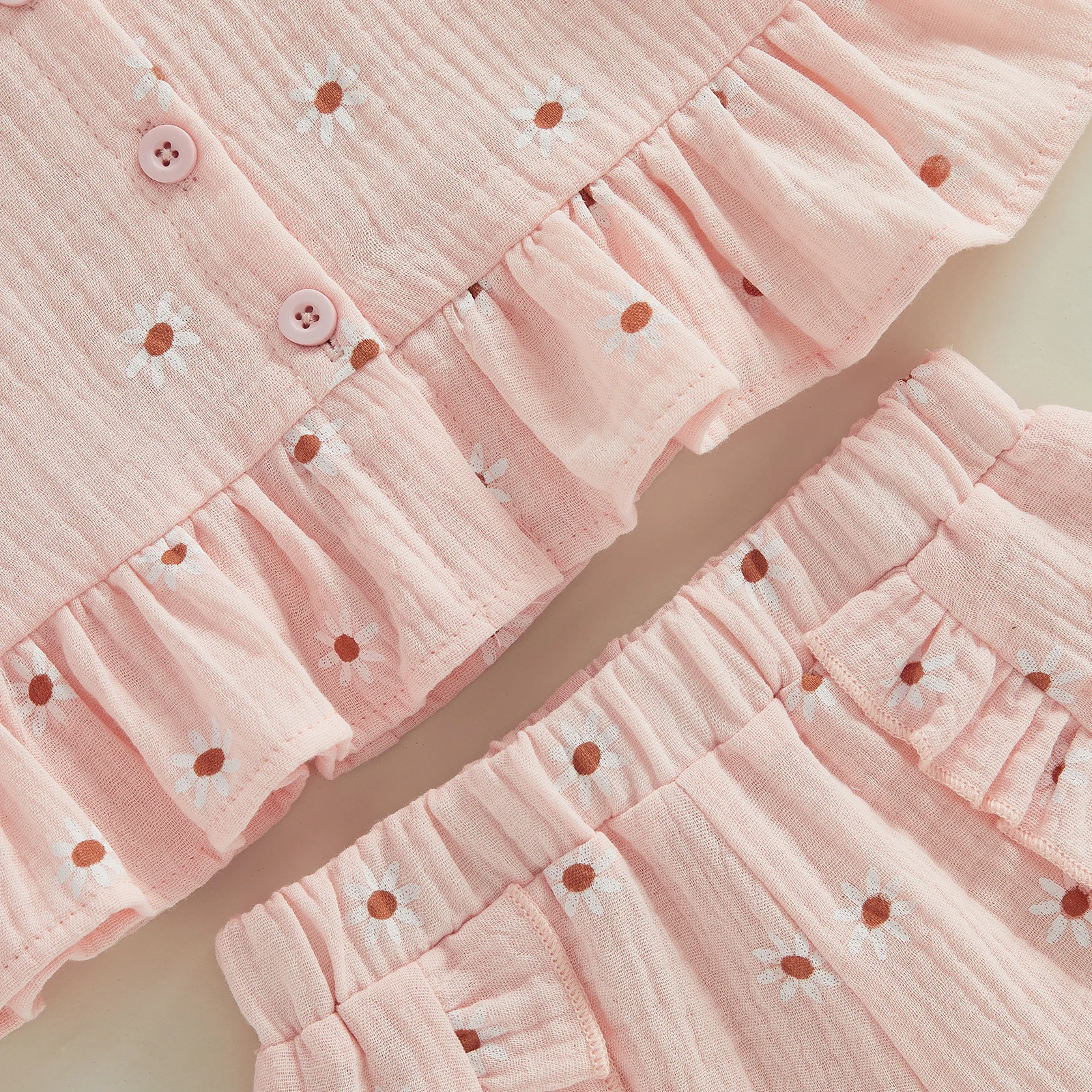 Conjunto de verano niña: camiseta sin mangas y pantalón corto floral - imagen 5