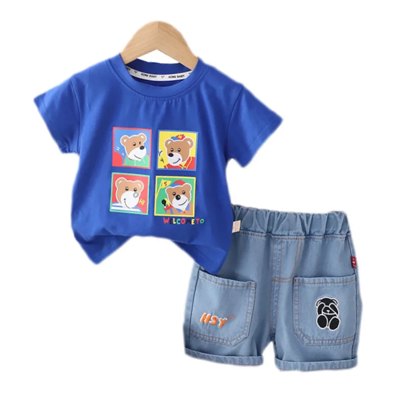 Conjunto de verano para bebé y niña - camiseta estampada, shorts - imagen 3