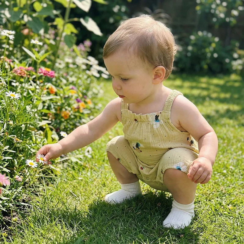 MILANCEL Pelele de verano sin tirantes para bebé niña, perros