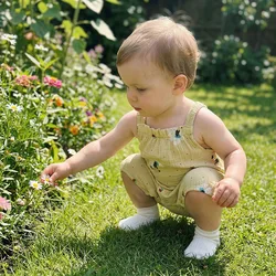 MILANCEL Pelele de verano sin tirantes para bebé niña, perros