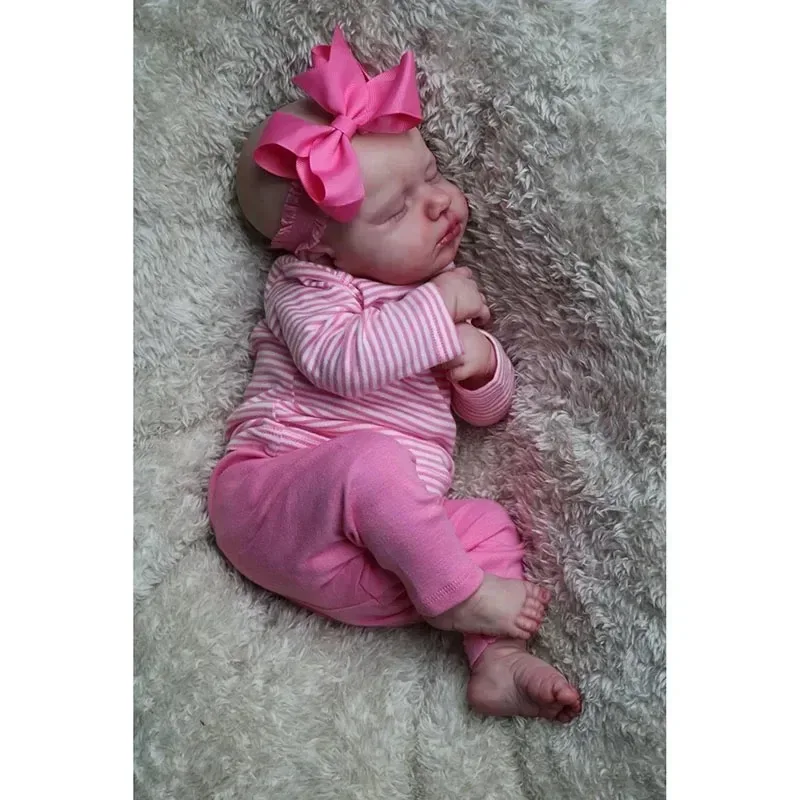 MRB LouLou Asleep Muñeca Reborn piel 3D venas visibles - imagen 3