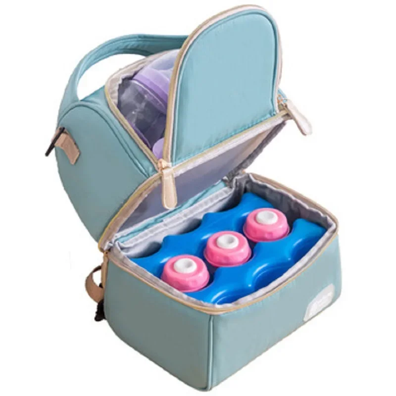 Bolsa de pañales mochila cambiador impermeable con fiambrera - imagen 5