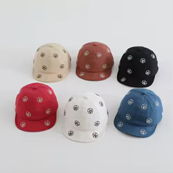 Gorra infantil de béisbol con ala suave y protección solar