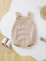 Body de algodón color caramelo para bebé - mono de una pieza 0-18m