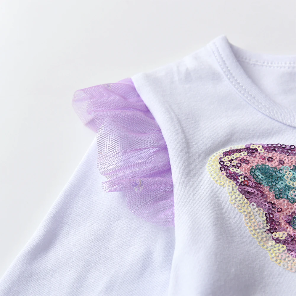 DXTON vestido de princesa para niña de otoño con mariposas – Cómodo