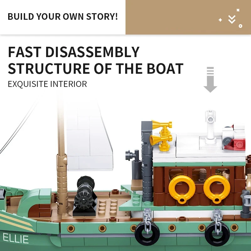 Barco pirata de construcción para niños - imagen 3