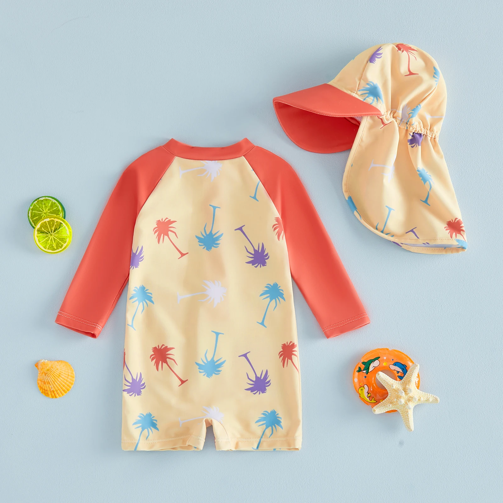 Tregren traje de baño bebé niño manga larga con gorro natación pulpo - imagen 3