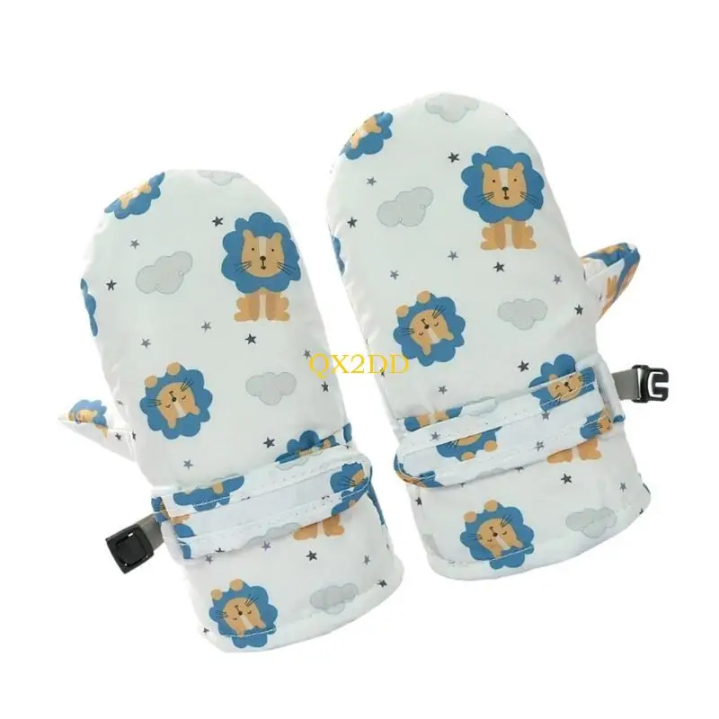 Guantes de invierno para niños con aspecto afelpado y puño elástico