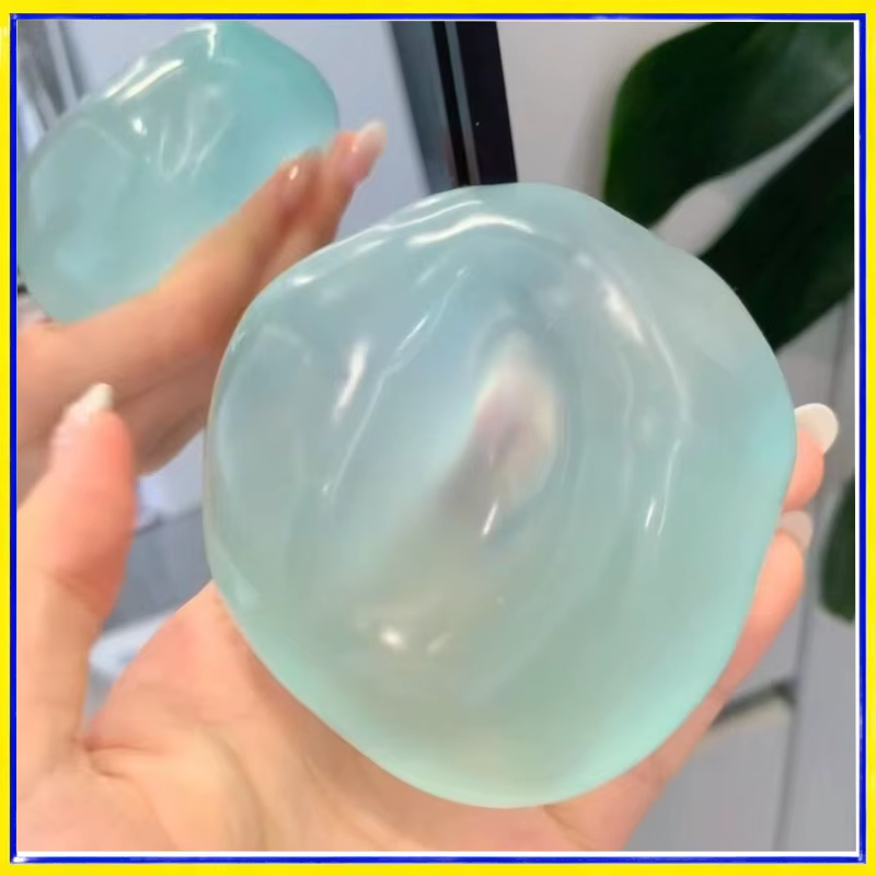 Pelota antiestrés infantil azul blanda, hecha a mano - imagen 2