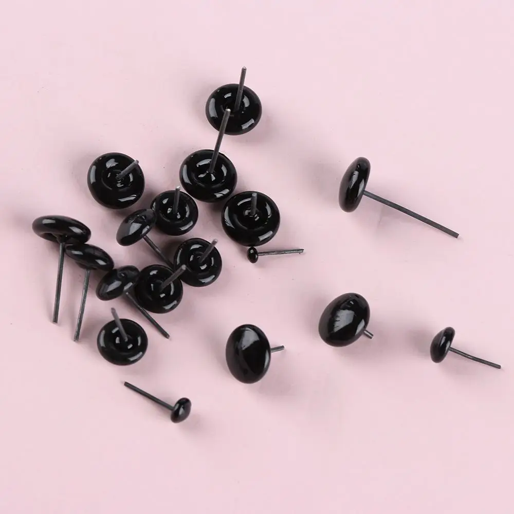 Ojos de seguridad cristal negros para muñecas y peluches
