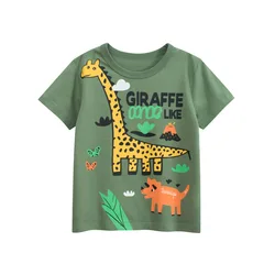 Camisetas de manga corta infantiles con estampado animado veraniego