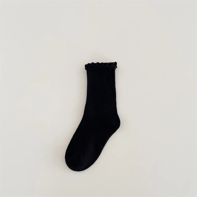 Calcetines de algodón para bebé con volantes vintage