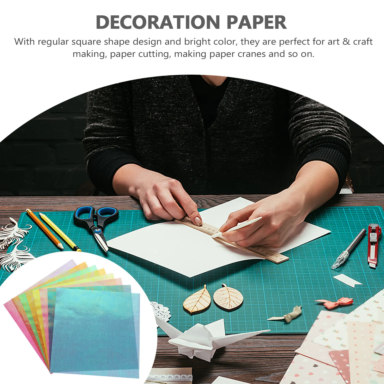 Papel de origami premium de colores brillantes para manualidades - imagen 5