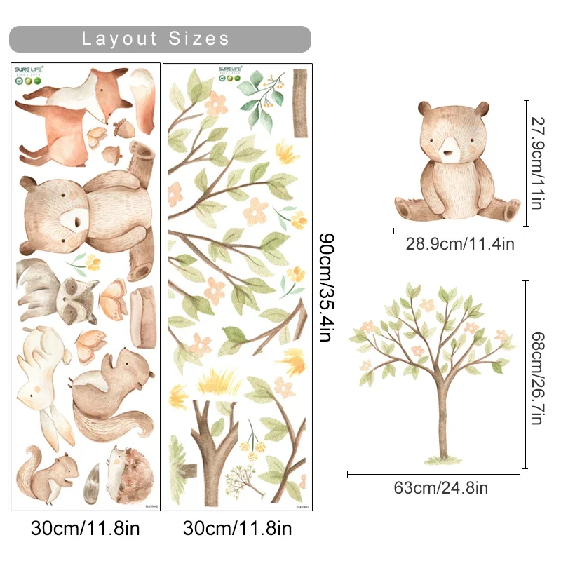 Animales decorativos para paredes y zonas de niños