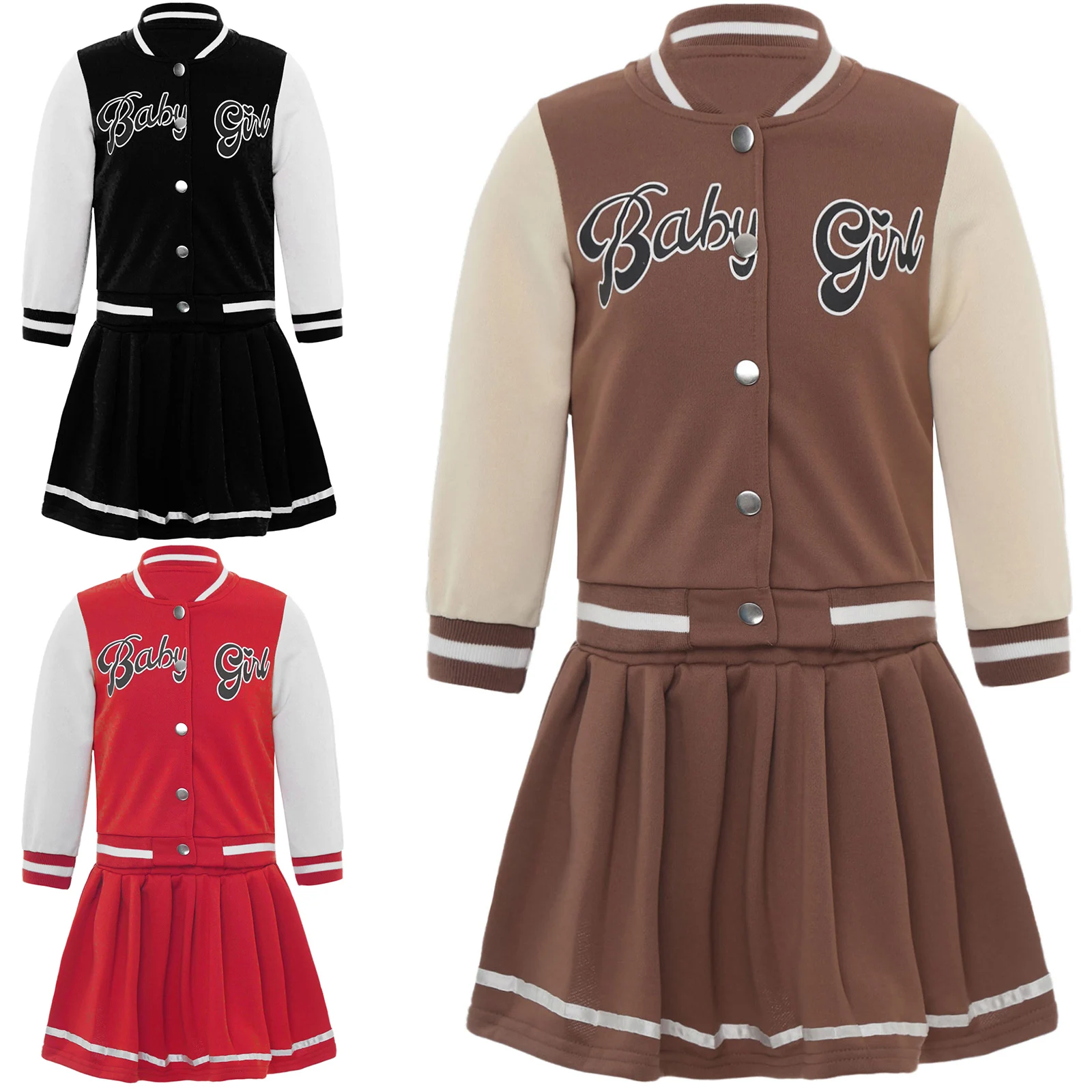Chaqueta de béisbol con botones para niños y niñas – manga larga - imagen 4
