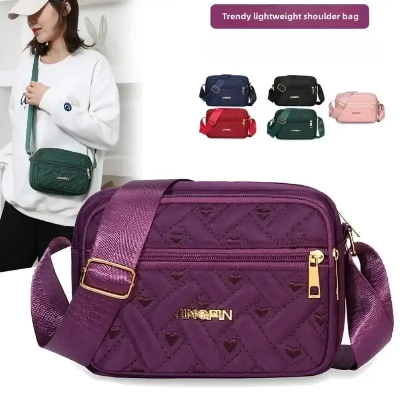 Bolso cruzado acolchado ligero con múltiples compartimentos vintage - imagen 3