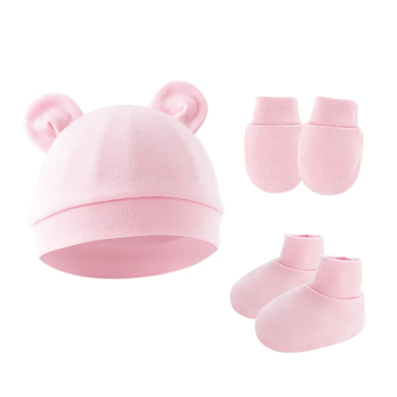 Pack recién nacido: gorro, manoplas y calcetines de algodón - imagen 5