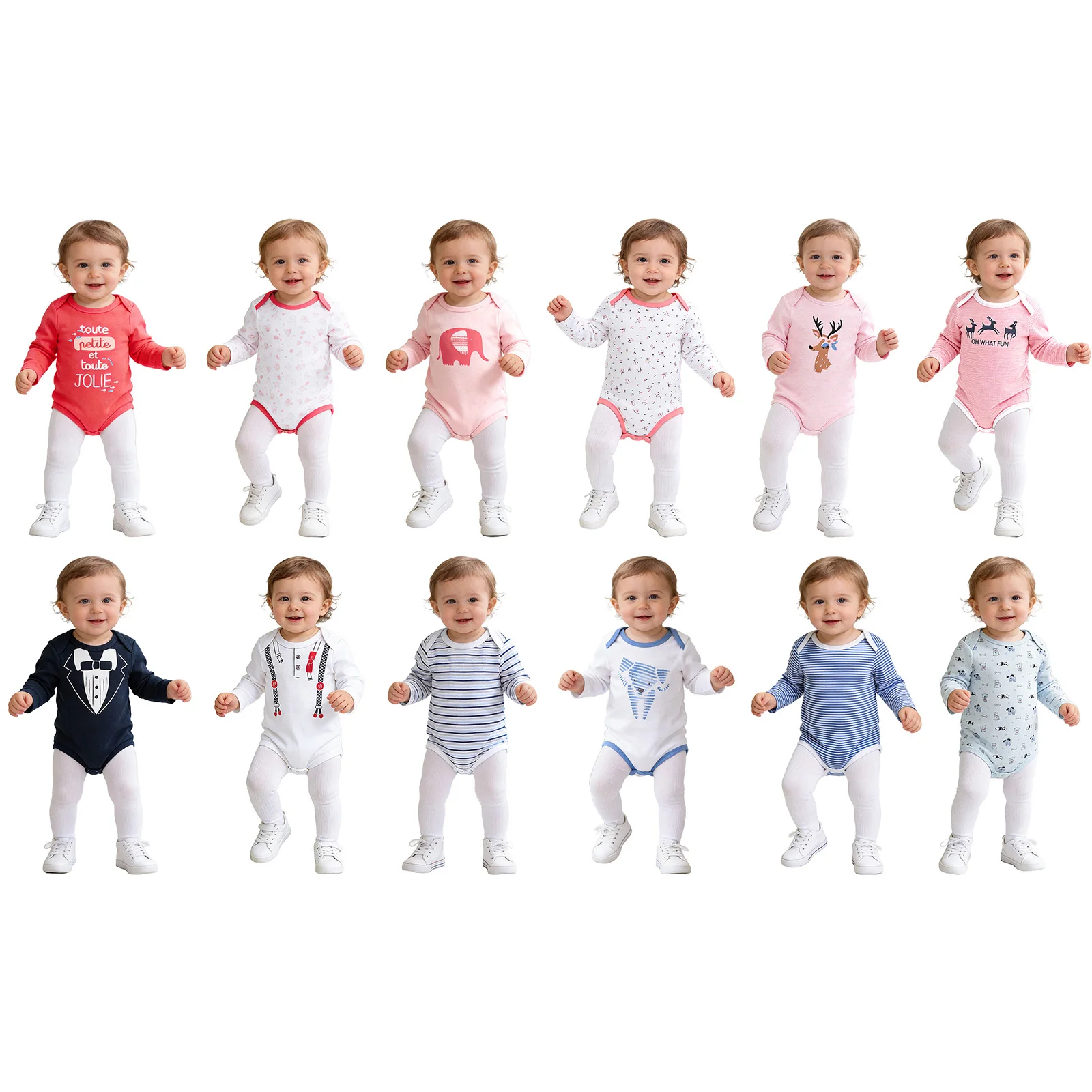 Mamelucos de algodón estampados para bebé