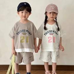 CIC conjunto de algodón para niña con camiseta de manga corta