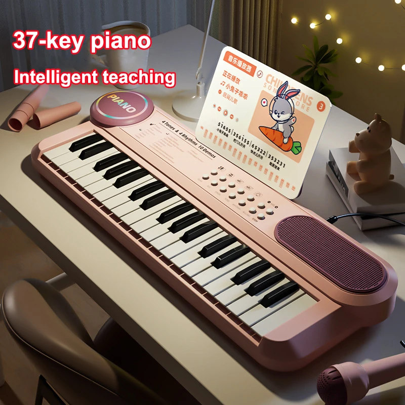 Piano electrónico para niños con micrófono y teclas - imagen 3
