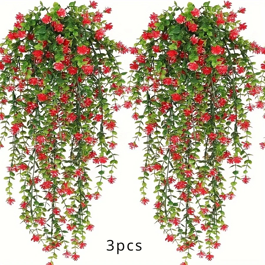 Plantas colgantes artificiales para exterior - eucalipto UV resistente