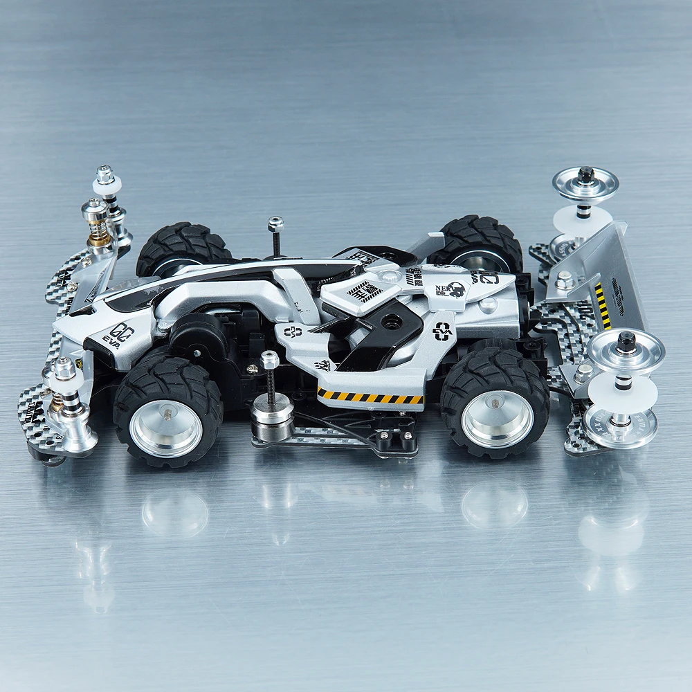 Mini 4WD MACH FRAME Silver Evo Edition – Coche RC para niños