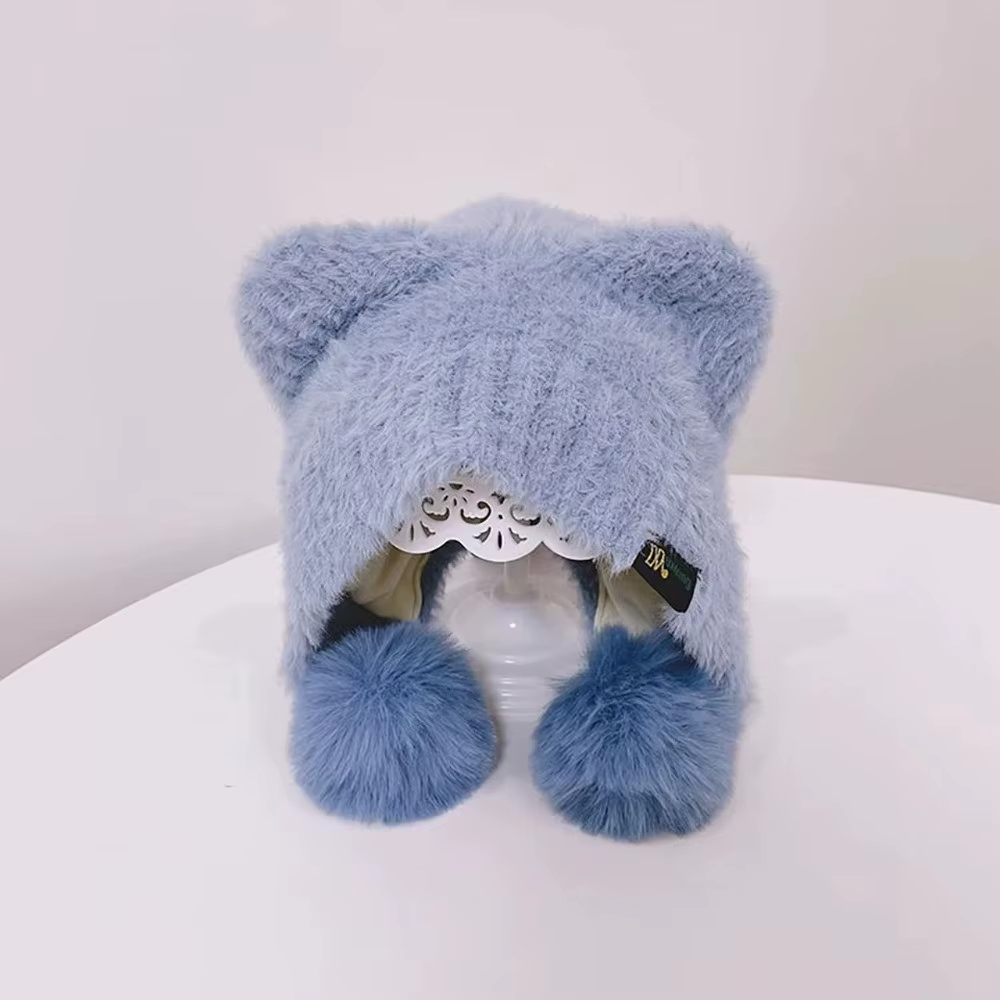Gorro con orejeras térmico a prueba de viento tejido cálido