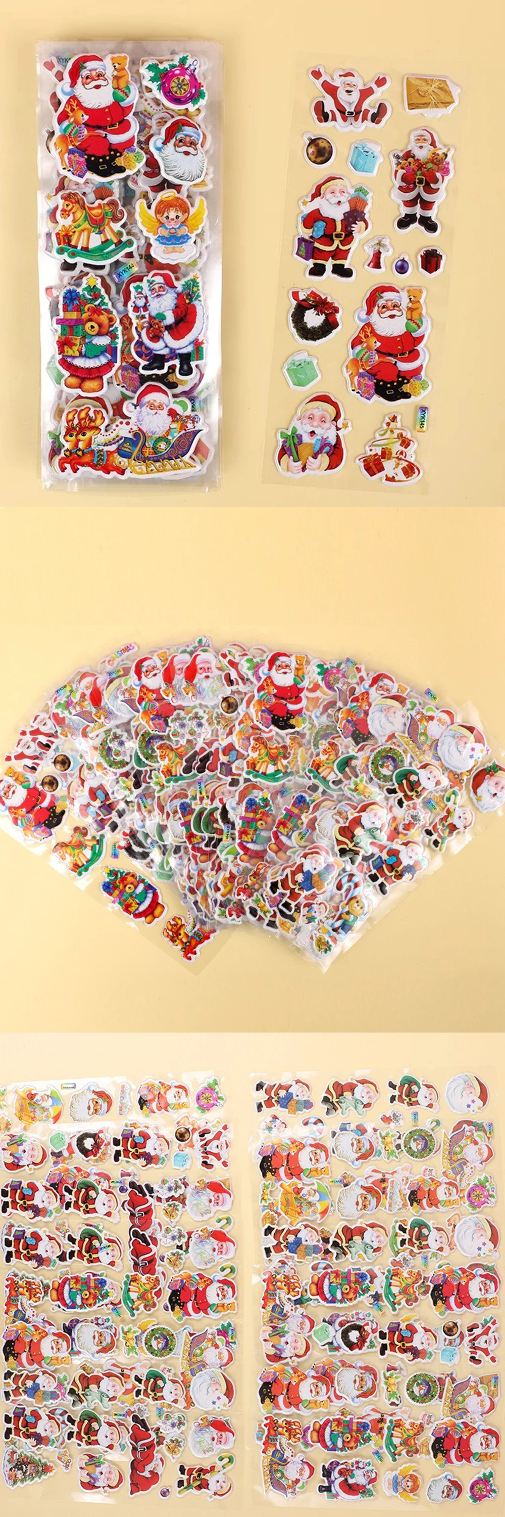 Detalles de relieve 3D en pegatinas Navideñas