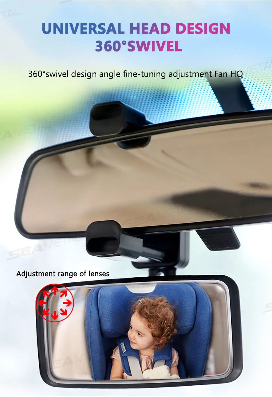 Espejo retrovisor para niños