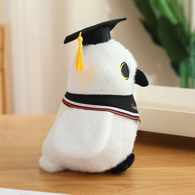 Peluche de búho graduado tipo médico, almohada suave infantil - imagen 4
