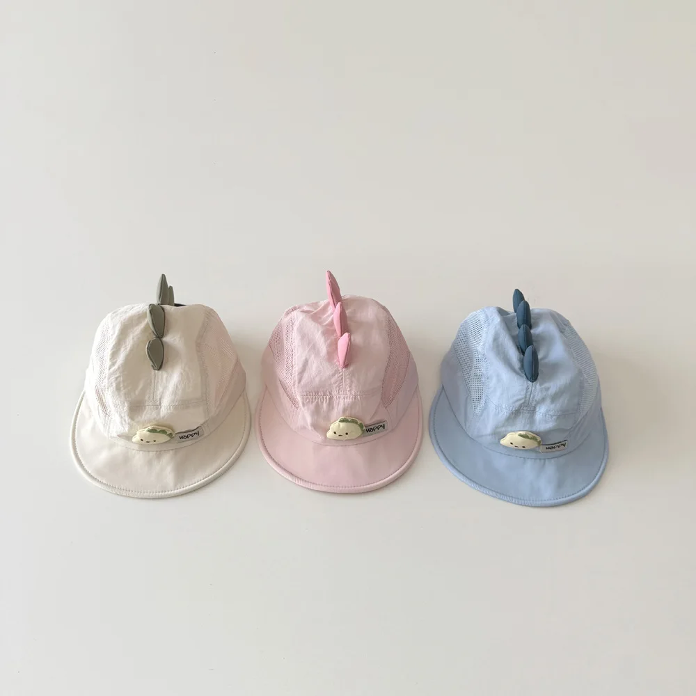 Gorro bebé dinosaurio dibujos animados protección solar transpirable - imagen 3