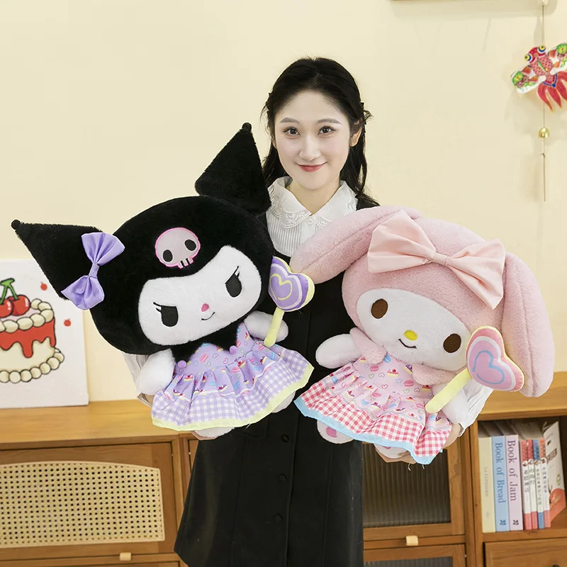 Peluche Kuromi macaron gran tamaño estilo tierno de Sanrio - imagen 2