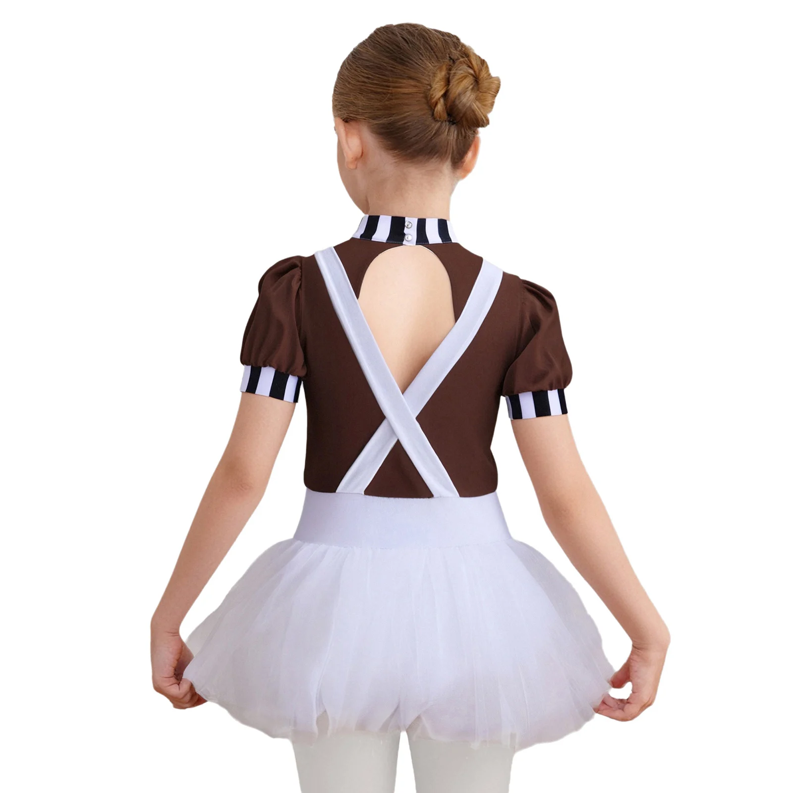 Disfraz de chocolatero con tutú para niñas de carnaval