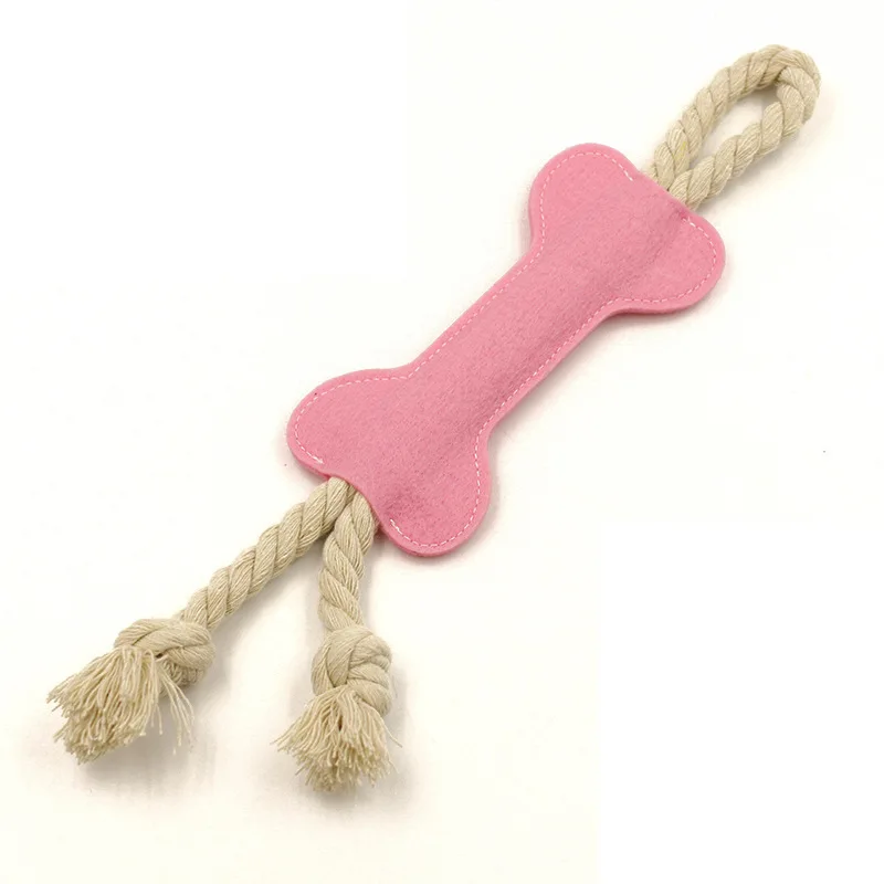 Juguete masticable para perros con forma de hueso en fieltro - imagen 5