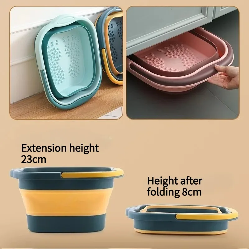 Bañera para pies portátil plegable de masajes en casa - imagen 2