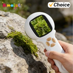 Microscopio infantil de mano con pantalla LCD y luz LED para niños
