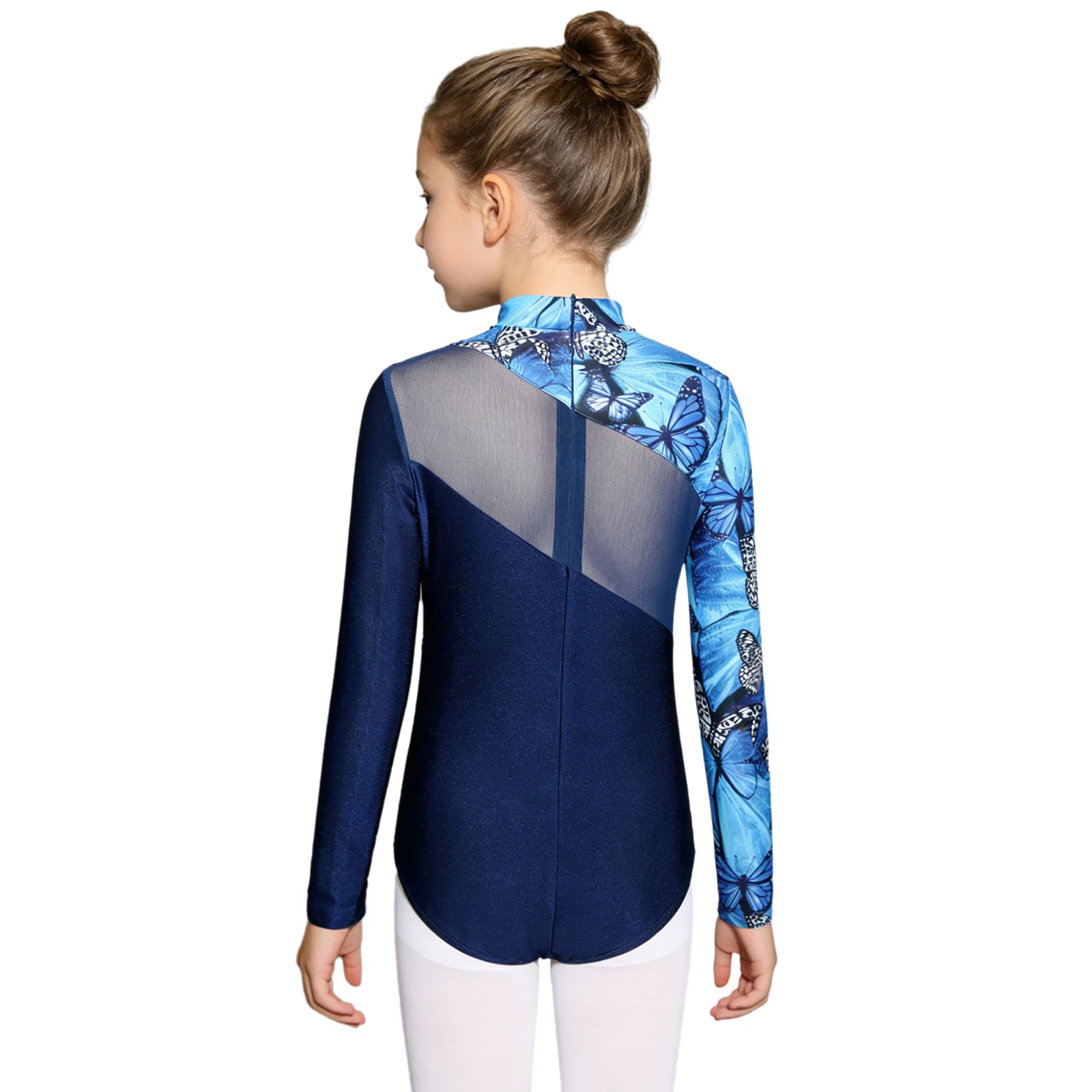 Traje de ballet niña con pedrería y leotardo manga larga - imagen 3