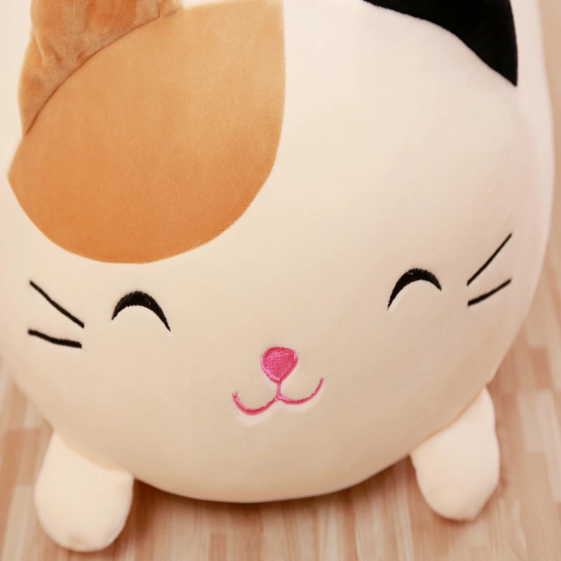 Almohada de peluche infantil con forma de gato y cerdo suave - imagen 5