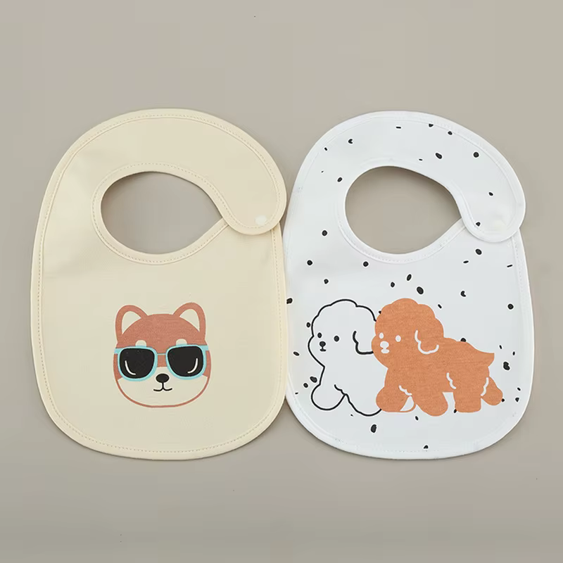 Baberos impermeables de algodón – Estampado suave infantil - imagen 5