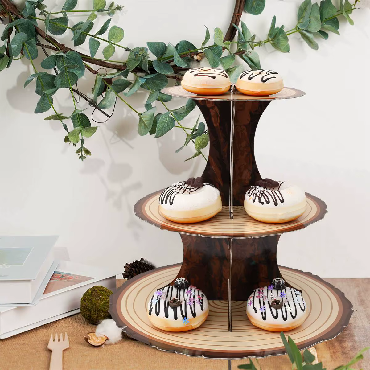 Molde de magdalenas infantil de madera – Diseño bosque natural