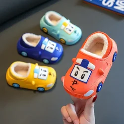 Zapatillas de casa infantiles de felpa con dibujos para invierno