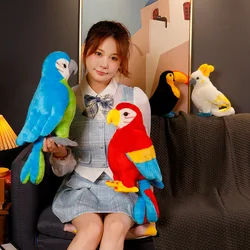 Peluche de loro realista para niños, guacamayo tierno