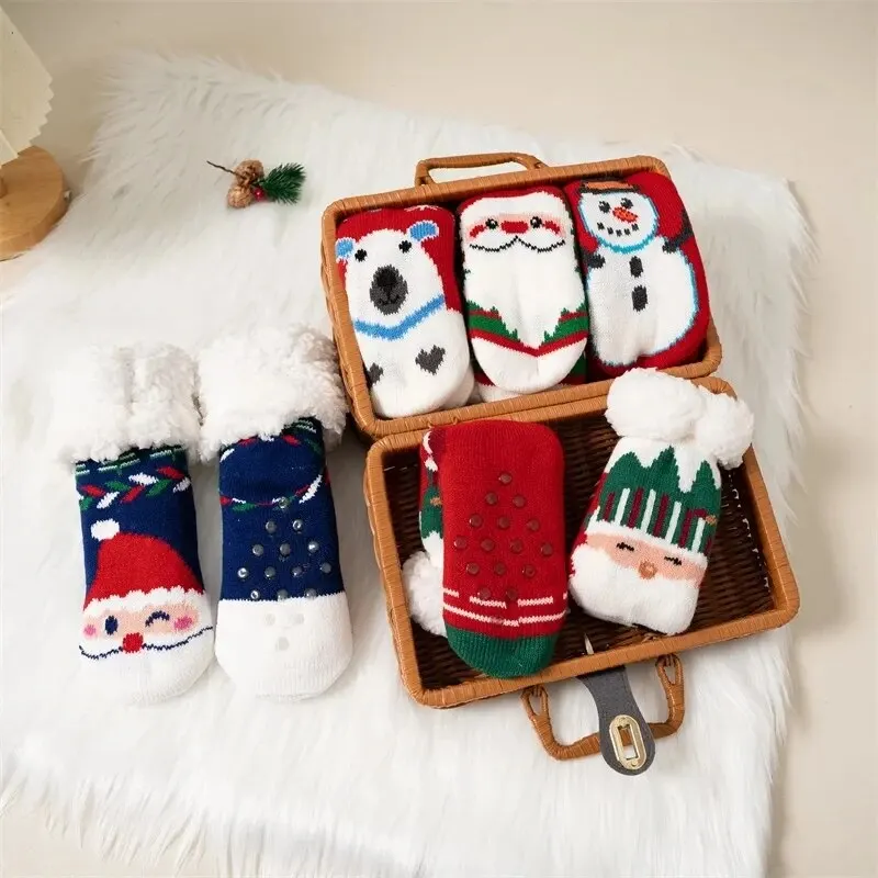 Calcetines navideños de algodón para niños y niñas - imagen 2