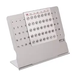Calendario perpetuo de sobremesa de metal para casa duradero
